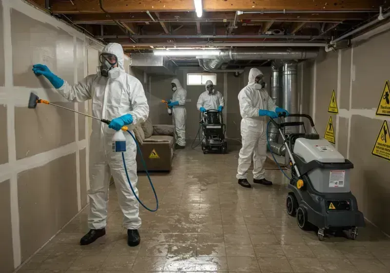 Basement Moisture Removal and Structural Drying process in Brewster County, TX